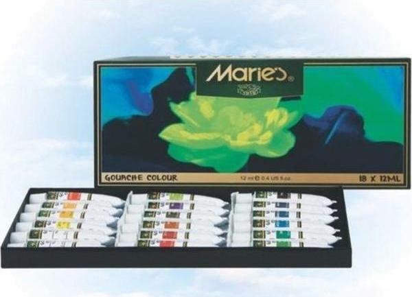 Maries Guaj Boya 18 Renk x 12 ml. 7318B - Image 1