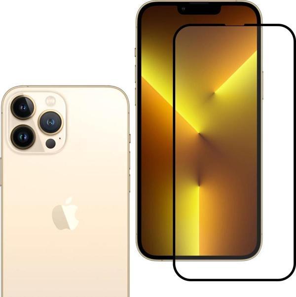 Bufalo iPhone 13 Pro Max Ekran Koruyucu 5D Temperli Cam Siyah - Image 1