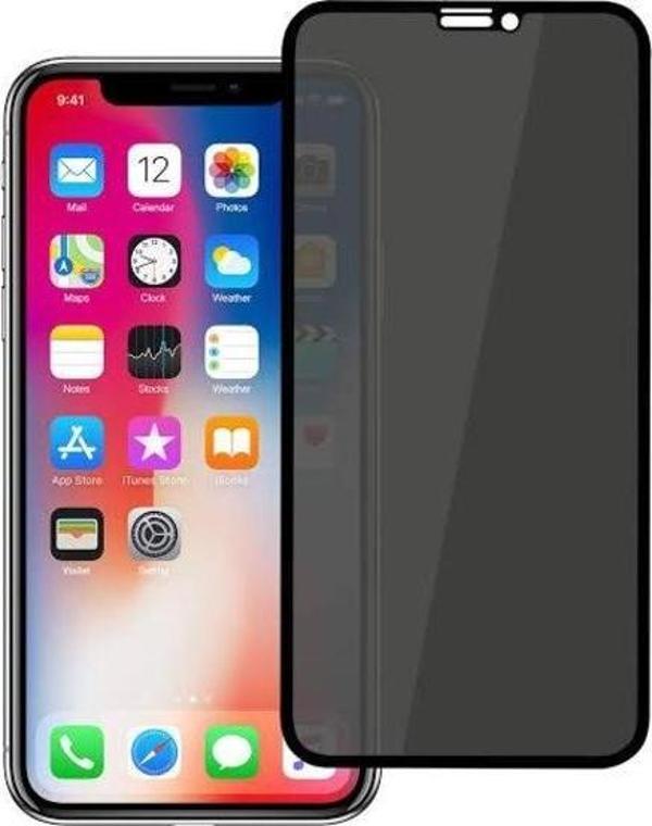 iPhone 11 Pro Hayalet Privacy Gizli Cam Ekran Koruyucu Siyah - Image 1
