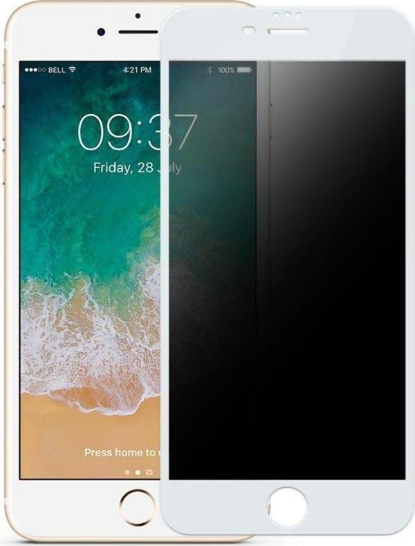 iPhone 7 / 8 Hayalet Privacy Gizli Seramik Mat Ekran Koruyucu Beyaz - Image 1