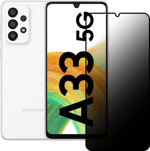 Samsung Galaxy A33 5G Hayalet Privacy Gizli Cam Ekran Koruyucu Siyah - Image 1