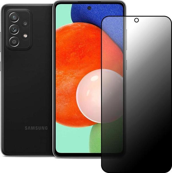 Samsung Galaxy A72 Hayalet Privacy Gizli Cam Ekran Koruyucu Siyah - Image 1