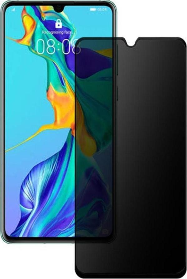 Xiaomi Redmi Note 8 Hayalet Privacy Gizli Cam Ekran Koruyucu Siyah - Image 1