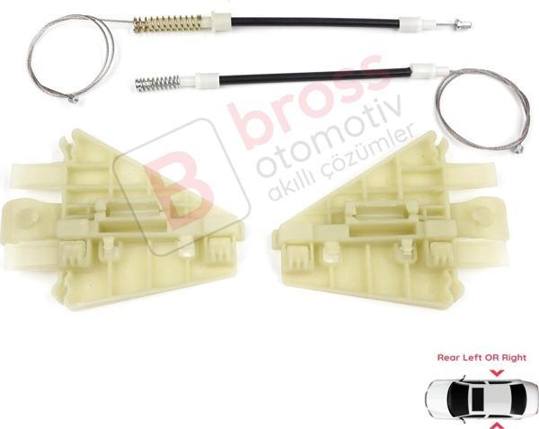 Alfa Romeo 159 939 2005-2011 4/5 Kapı İçin Elektrikli Arka Sağ veya Sol Kapı Cam Kriko Tamir Seti - Image 1