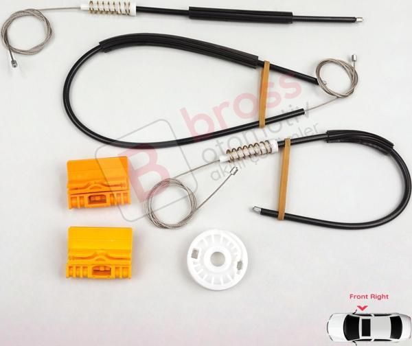 Audi A2 8Z 8Z0 1999-2005 5-Kapı Hatchback 8Z0837462 İçin Elektrikli Ön Sağ Cam Kriko Tamir Seti - Image 1
