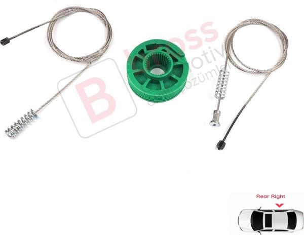 Audi A4 S4 RS4 B5 8D2 8D5 1994-2002 4/5 Kapı 8D0839462 İçin Elektrikli Arka Sağ Cam Kriko Tamir Seti - Image 1