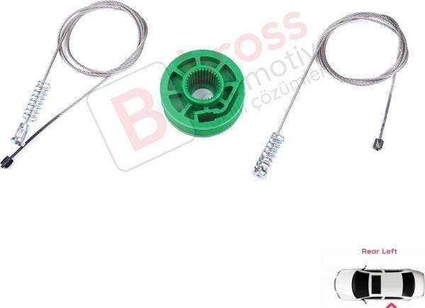 Audi A4 S4 RS4 B5 8D2 8D5 1994-2002 4/5 Kapı 8D0839461 İçin Elektrikli Arka Sol Cam Kriko Tamir Seti - Image 1