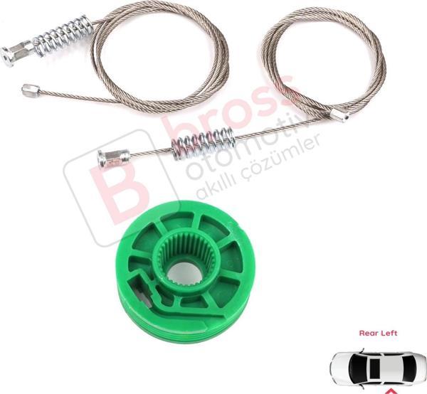 Audi A6 C5 4B 1997-2005 Allroad 4BH 4/5 Kapı 4B0839461 İçin Arka Sol Cam Kriko Tamir Seti - Image 1