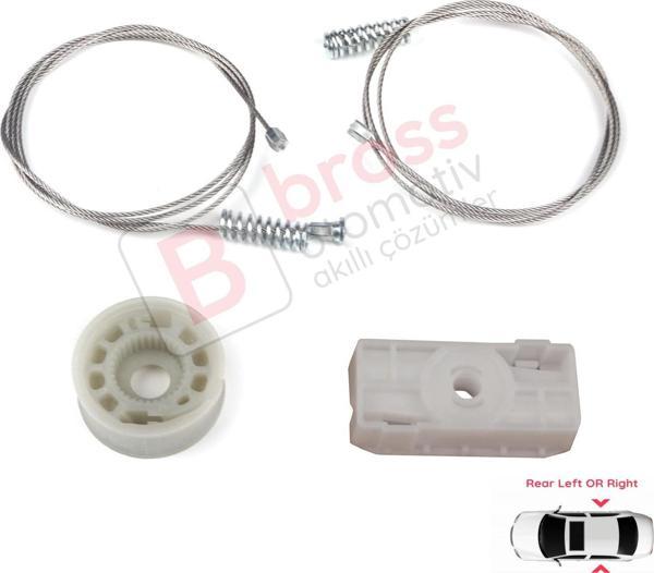 BMW 3 Series E46 2-Kapı Convertible 1999-2006 M3 318 320 323 325 330 İçin Arka Cam Kriko Tamir Seti - Image 1