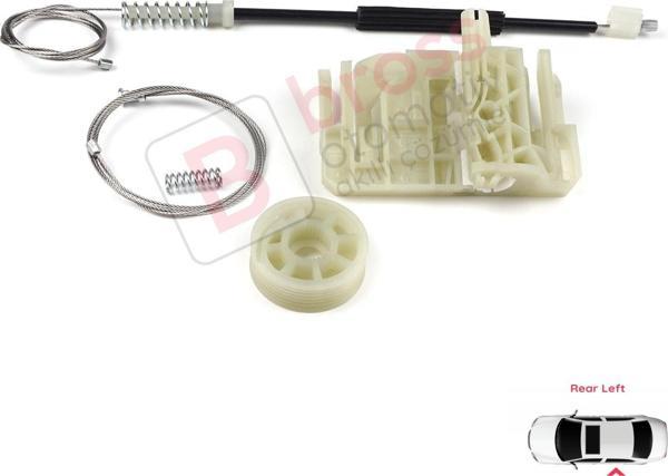 BMW 5 Series F10 F18 F11 4/5 Kapı 2009-2017 51357182613 İçin Arka Sol Cam Kriko Tamir Seti - Image 1
