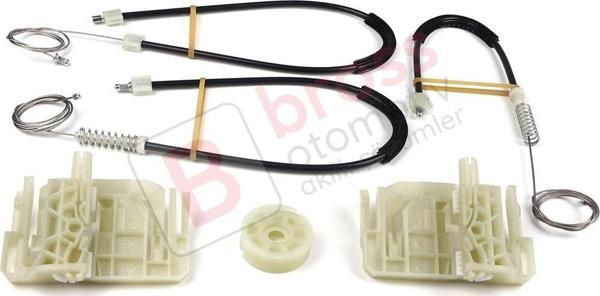 BMW 5 Series F10 F18 F11 4/5 Kapı 2009-2017 51337182132 İçin Ön Sağ Cam Kriko Tamir Seti - Image 1