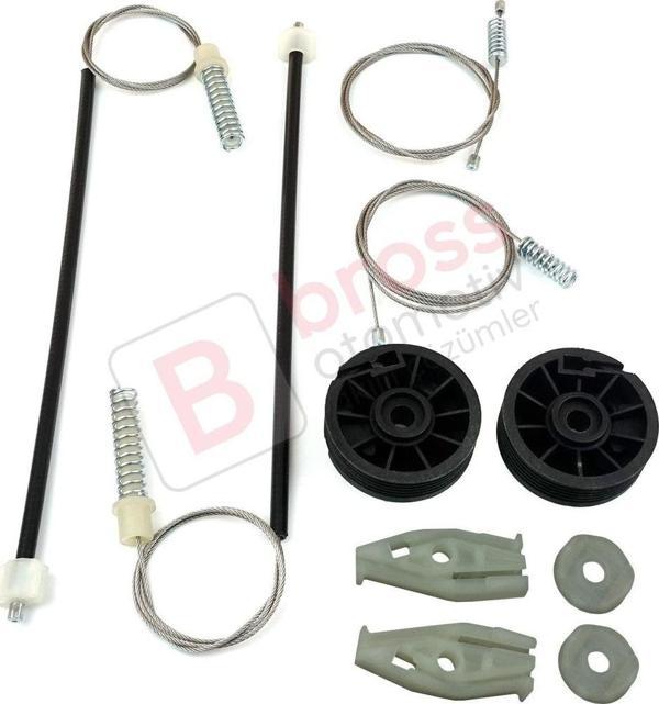 Peugeot 206 CC 2D 2000-2008 2-Kapı Coupe Cabrio 922457 922458 İçin Arka Sağ Sol Cam Kriko Tamir Seti - Image 1