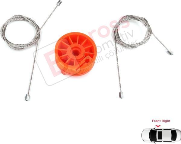 Peugeot 207 WA WC WK SW 2006–2015 5-Kapı 9222W9 İçin Elektrikli Ön Sağ Cam Kriko Tamir Seti - Image 1