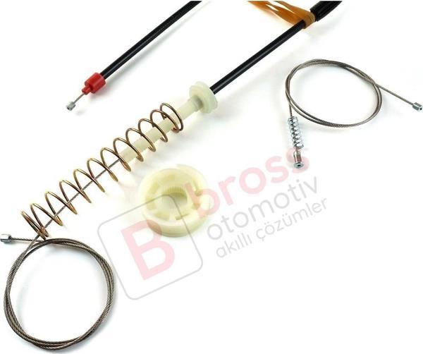 BMW 5 Serisi E39 04/1999-2004 4/5 Kapı Makyajlı Kasa 51358252429 İçin Arka Sol Cam Kriko Tamir Seti - Image 1