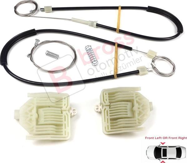 BMW X6 E71 E72 2007-2015 İçin Elektrikli Ön Sağ veya Sol Kapı Cam  Kriko Tamir Seti - Image 1