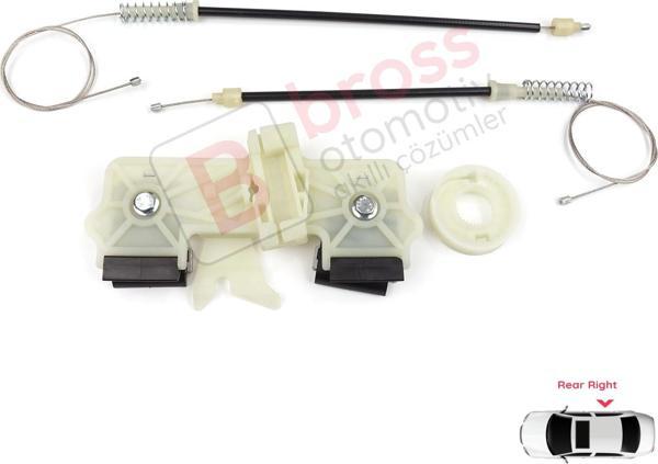 Ford Fiesta MK6 CB1 CCN JA8 JR8 2008-2017 4/5 Kapı İçin Elektrikli Arka Sağ Cam Kriko Tamir Seti - Image 1