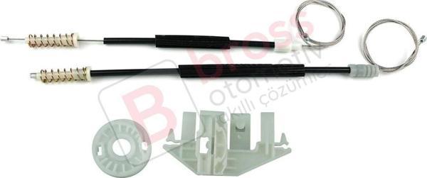 EWR5434 Peugeot 406 8B 8E/F 1995-2004 4/5 Kapı 0130821925 İçin Arka Sol Kapı Cam Kriko Tamir Seti - Image 1
