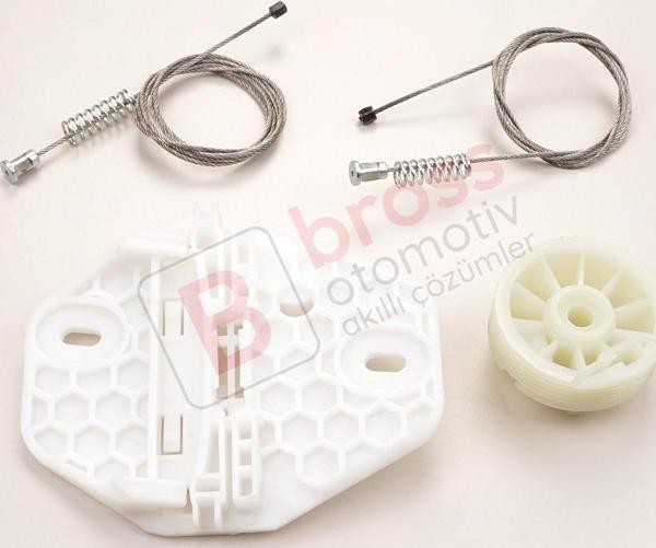 Renault Clio MK2 BB CB Thalia MK1 LB Symbol MK1 7700434304 İçin Sağ Arka Cam Kriko Seti - Image 1