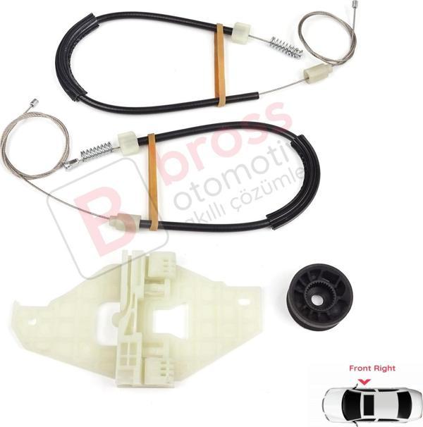 Citroen C Elysee Peugeot 301 için Ön Sağ Cam Kriko Set 9677416880 - Image 1
