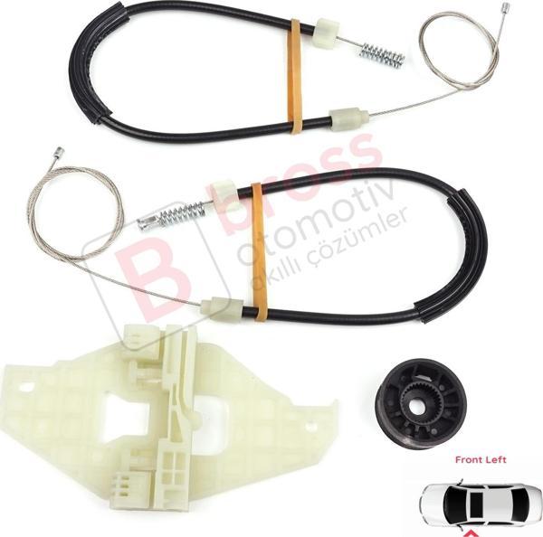 Citroen C Elysee Peugeot 301 için Ön Sol Cam Kriko Set 9674412480 - Image 1