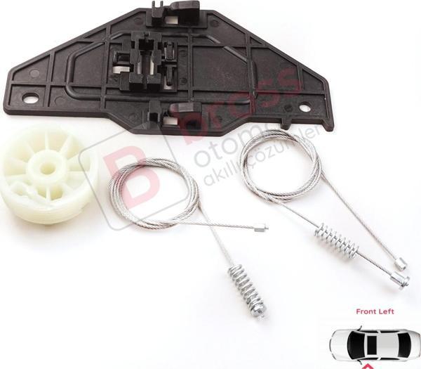 Citroen C3 MK2 SC A51 2009-2016 5-Kapı 9813093280 İçin Elektrikli Ön Sol Cam Kriko Tamir Seti - Image 1