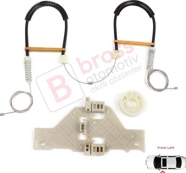 Citroen C4 MK1 LC LR 2004-2014 4/5 Kapı 9221V1 İçin Elektrikli Ön Sol Cam Kriko Tamir Seti - Image 1