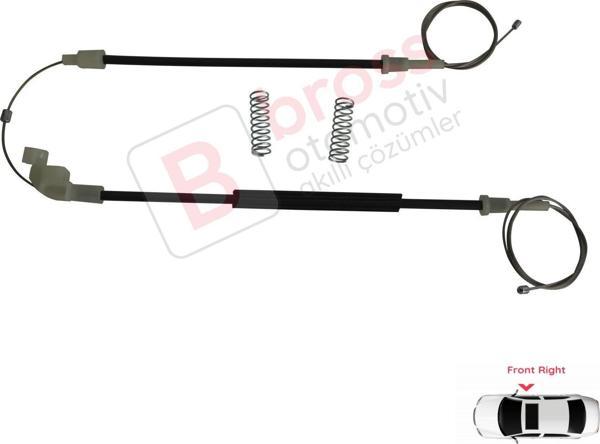 Volvo S40 V40 MK1 644 645 1995-2004 4/5-Kapı 30623449 İçin Elektrikli Ön Sağ Cam Kriko Tamir Seti - Image 1