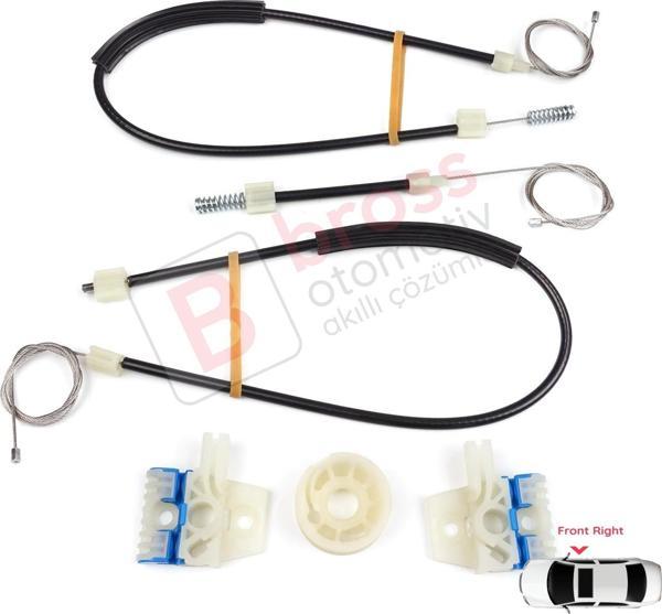 VW Jetta MK6 A6 IV 2010-2018 5C6 5C6837462 İçin Elektrikli Ön Sağ Cam Kriko Tamir Seti - Image 1