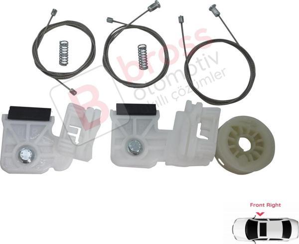Hyundai Elantra HD 2005-2011 Sonata NF 2005-2008 824812H000 İçin Elektrikli Ön Sağ Cam Kriko Seti - Image 1