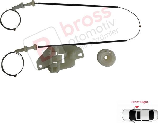 Hyundai Starex H-1 Grand MK2 TQ 2007–2024 824044H010 İçin Elektrikli Ön Sağ Cam Kriko Tamir Seti - Image 1