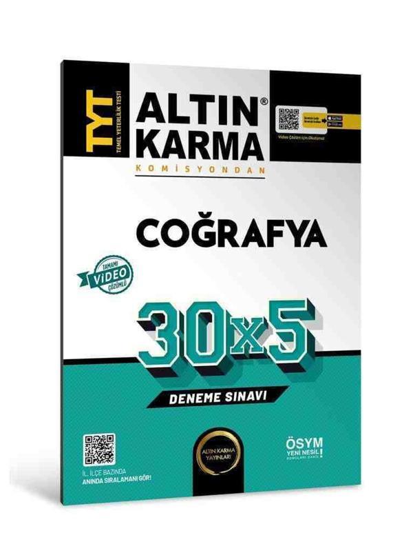 Altın Karma 2024 Tyt Coğrafya 30X5 Deneme Sınavı - Altın Karma Yayınları - Image 1