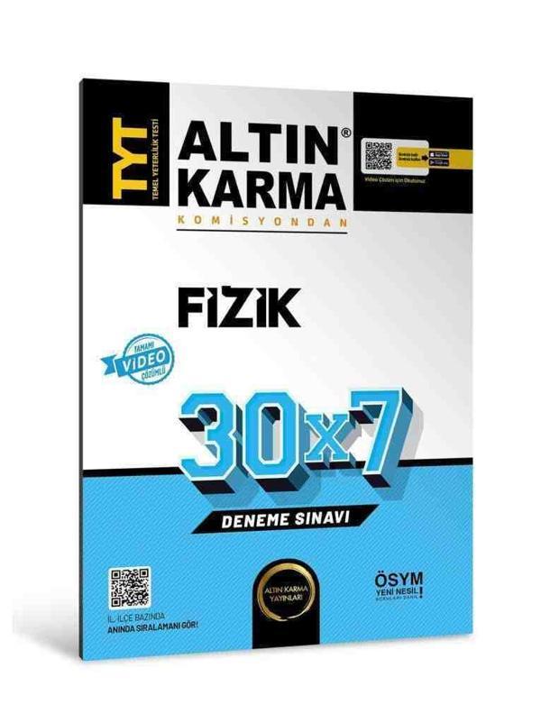 Altın Karma 2024 Tyt Fizik 30X7 Deneme Sınavı - Altın Karma Yayınları - Image 1