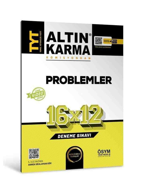 Altın Karma 2024 Tyt Problemler 16X12 Deneme Sınavı - Altın Karma Yayınları - Image 1