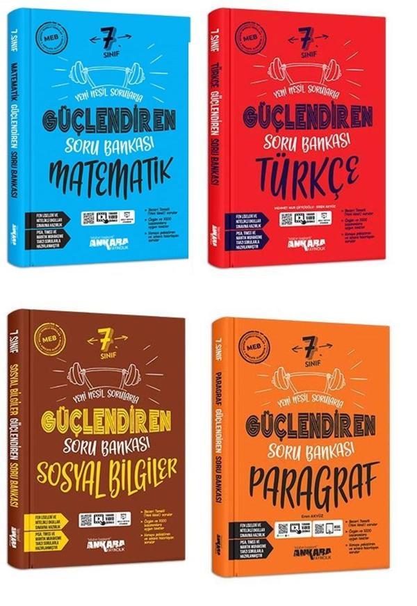 Ankara 7. Sınıf Matematik + Türkçe + Sosyal + Paragraf Soru Seti 4 Kitap 2023 - Image 1