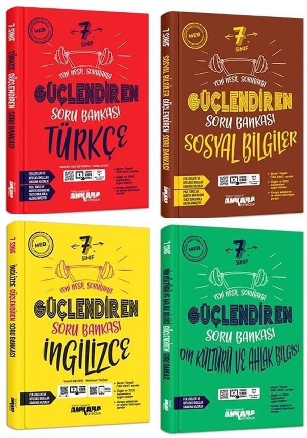 Ankara 7. Sınıf Sosyal + Türkçe + Din + İngilizce Soru Seti 4 Kitap 2023 - Image 1