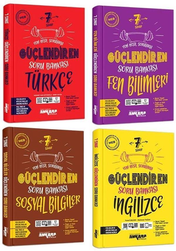 Ankara 7. Sınıf Sosyal + Türkçe + Fen + İngilizce Soru Seti 4 Kitap 2023 - Image 1