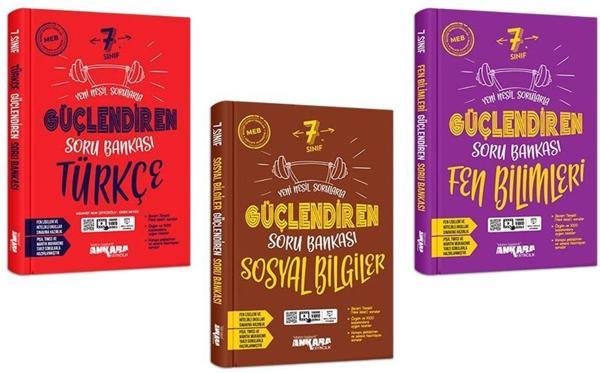 Ankara 7. Sınıf Türkçe + Fen + Sosyal Güçlendiren Soru Seti 3 Kitap 2023 - Image 1
