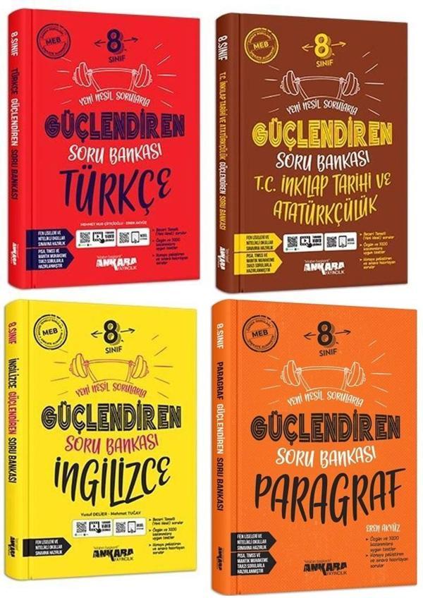 Ankara 8. Sınıf İnkılap + Türkçe + İngilizce + Paragraf Soru Seti 4 Kitap 2023 - Image 1