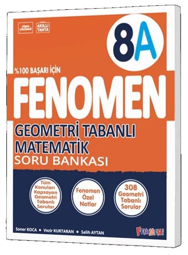 Fenomen Okul 2024 8. Sınıf Geometri Tabanlı A Temel Düzey Soru Bankası - Image 1