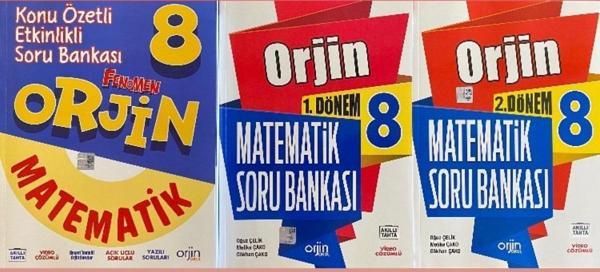 Orjin Yayınları 8. Sınıf Matematik 3 Lü Set ( Konu Özetli Etkinlikli + 1. Ve 2. Dönem ) 2023 - Image 1