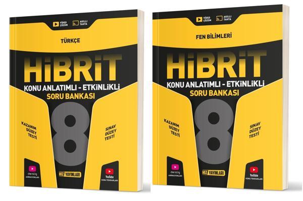 Hız Lgs 2025 8. Sınıf Türkçe + Fen Bilimleri Hibrit Etkinlikli Soru Seti 2 Kitap - Hız Yayınları - Image 1