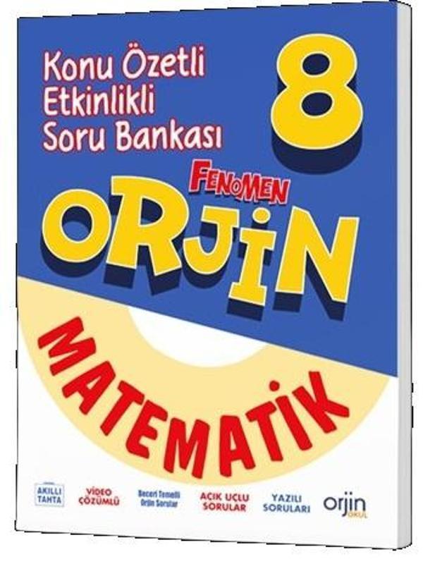 Orjin Yayınları 8. Sınıf Matematik Konu Özetli Etkinlikli Soru Bankası 2023 - Image 1