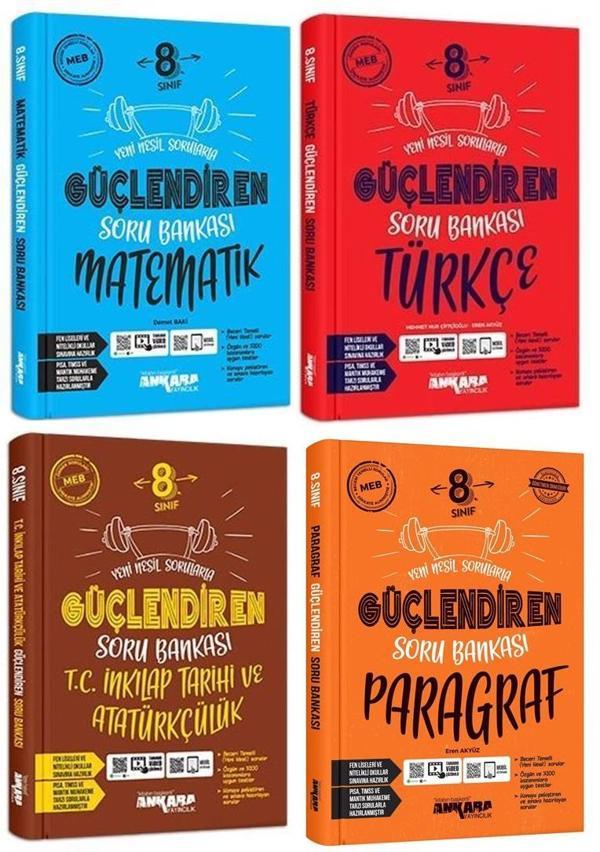 Ankara 8. Sınıf Matematik + Türkçe + İnkılap + Paragraf Soru Seti 4 Kitap 2023 - Image 1