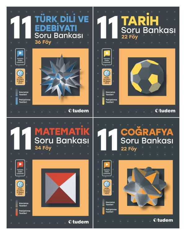 Tudem 11. Sınıf Eşit Ağırlık Soru Bankası Seti 4 Kitap 2023 - Tudem Yayınları - Ders Kitapları - Image 1
