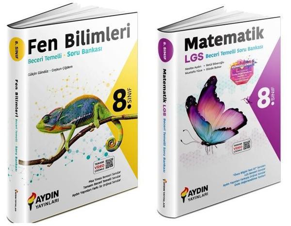 Aydın 2024 8. Sınıf Matematik + Fen Bilimleri Beceri Temelli Soru Seti 2 Kitap - Aydın Yayınları - Image 1