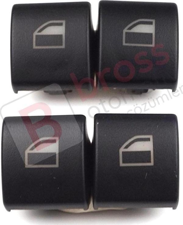 BMW 3 Serisi E46 X5 X3 İçin 4 Adet Cam Açma Düğme Kapağı 61316902175 - Image 1