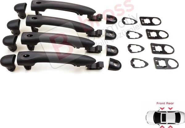 Renault Fluence Megane 3 Clio 4 Scenic 3 Captur 1 için 4X Sensörlü Dış Kapı Açma Kolu 806706656R - Image 1