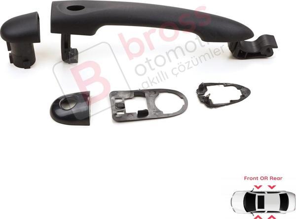 Renault Fluence Megane 3 Clio 4 Scenic 3 Captur 1 için Sensörlü Dış Kapı Açma Kolu Astarlı 806706656 - Image 1