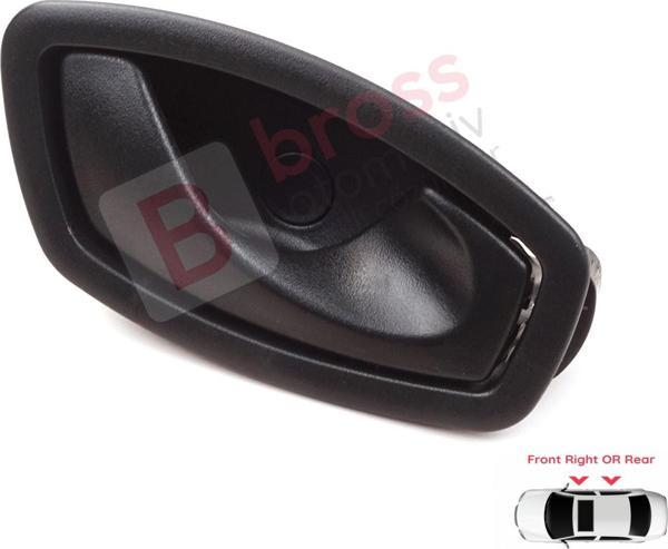 Renault Fluence Megane MK3 Clio MK4 Captur için SAĞ İç Kapı Açma Kolu SİYAH 806710001R - Image 1