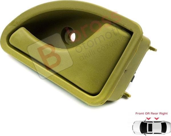 Renault Kangoo Twingo için Sağ Hardal Rengi İç Açma Kapı Kolu 7700309314 - Image 1